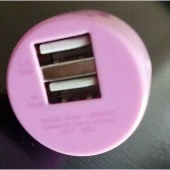 USB Car Charger by Heyday 2-Port Pink 2.1A Tablet & 1A Phone - Picture 5 of 7